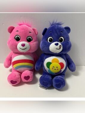CARE BEARS 10” Harmony and Cheer plush bears stuffed animal doll toy